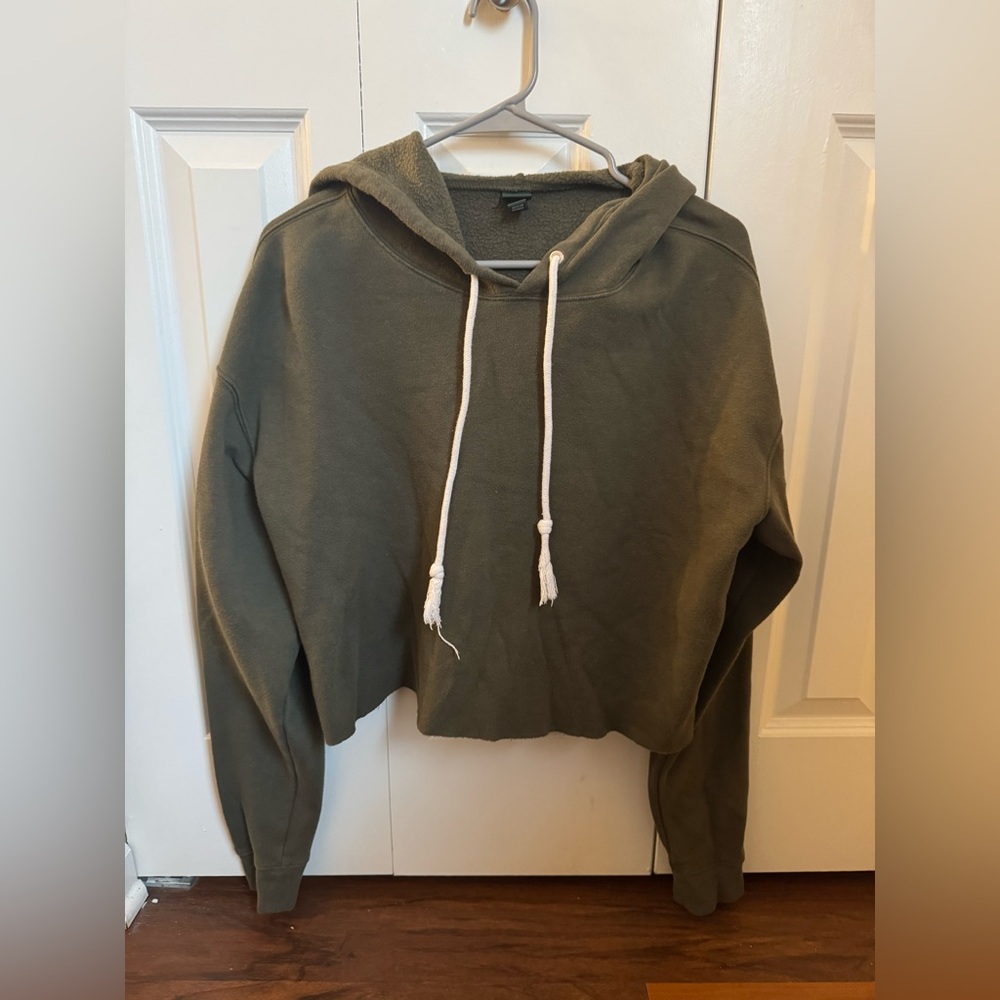 Wild Fable Olive Hoodie with Drawstrings